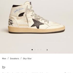 Golden Goose Sky Star Men's High-Tops with Star Accent New Sz EU 44 (US 11)